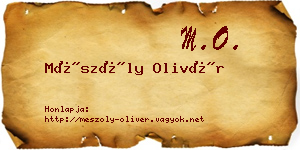 Mészöly Olivér névjegykártya