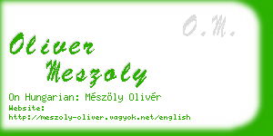 oliver meszoly business card
